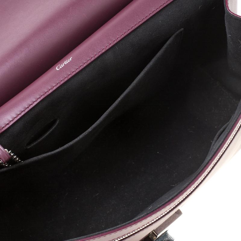  Cartier - Sac à poignée en cuir Jeanne bordeaux Toussaint Pour femmes 