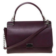 Cartier - Sac à poignée en cuir Jeanne bordeaux Toussaint