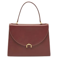 Cartier Burgundy Leather Le Must De Cartier Top Handle Bag