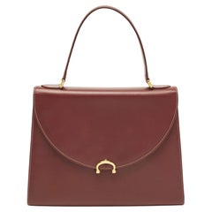 Cartier Burgundy Leather Le Must De Cartier Top Handle Bag