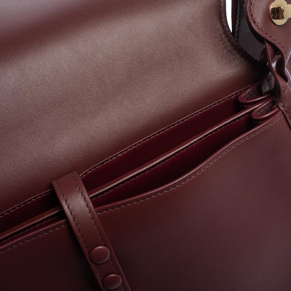 Cartier Burgundy Leather Medium Must de Cartier Flap Bag 4