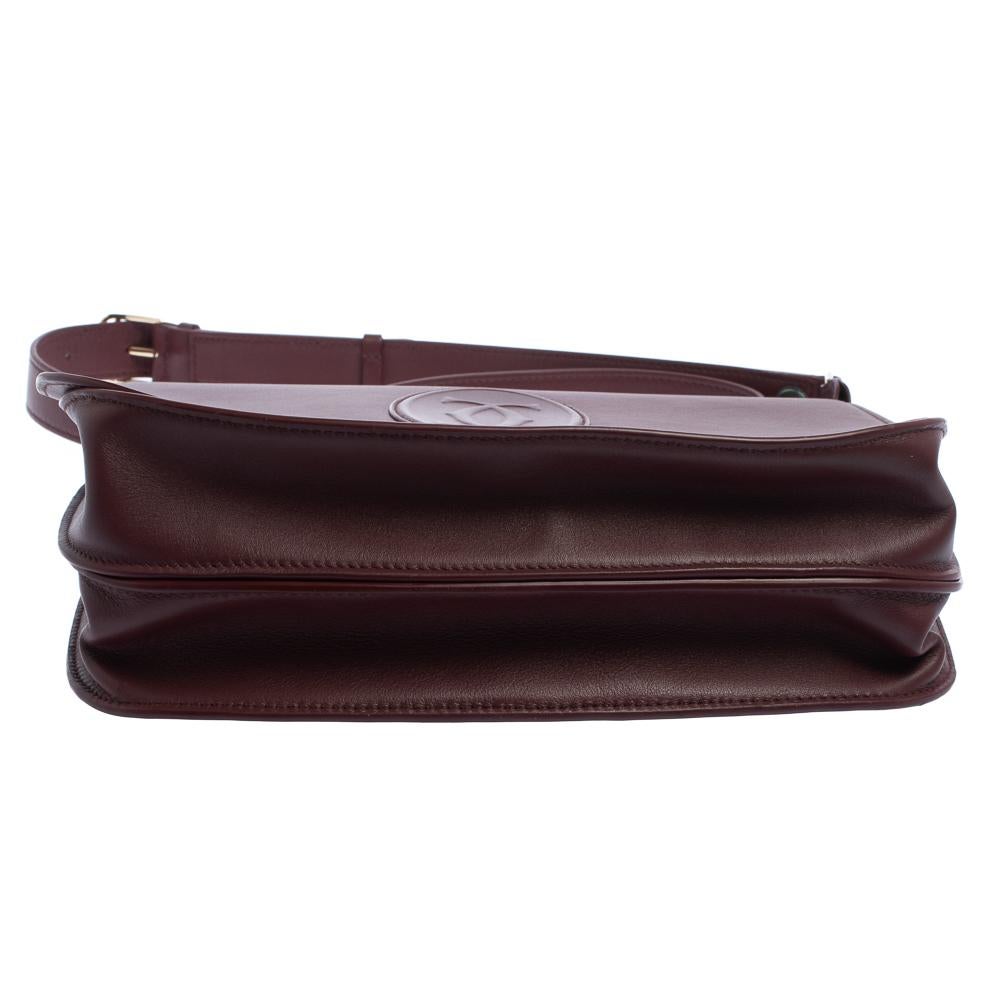 Cartier Burgundy Leather Medium Must de Cartier Flap Bag 6