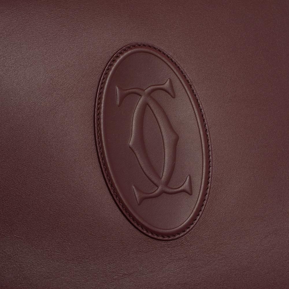Cartier Burgundy Leather Medium Must de Cartier Flap Bag 7
