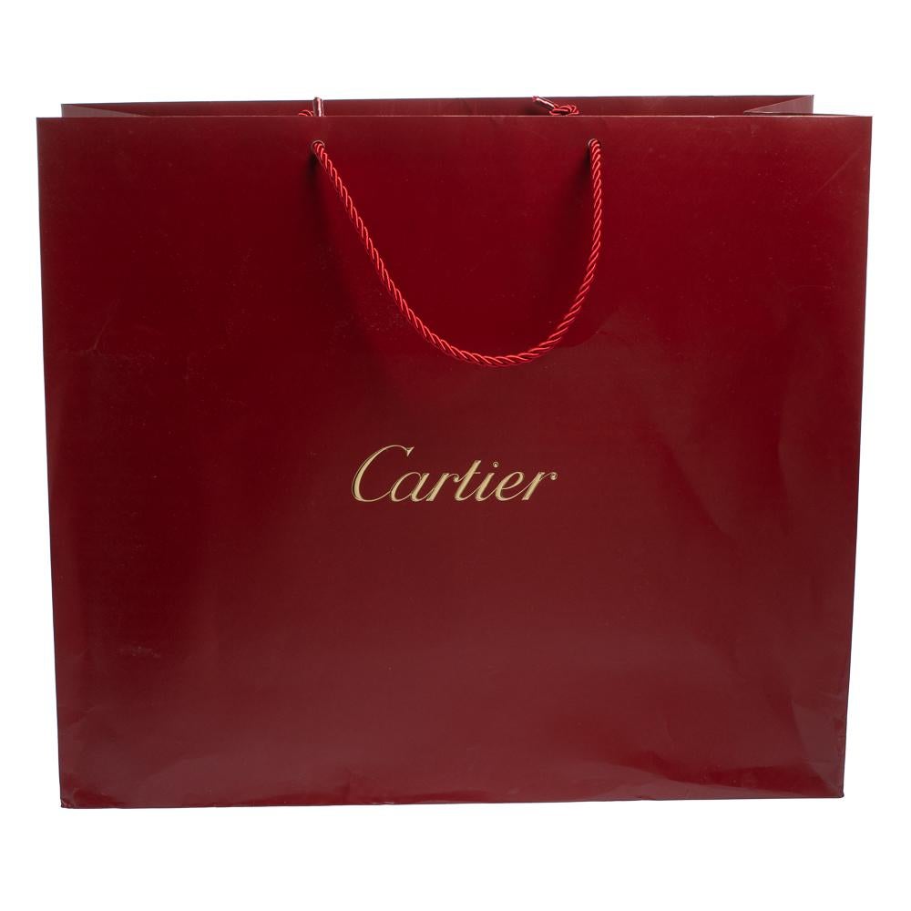 Cartier Burgundy Leather Medium Must de Cartier Flap Bag In Excellent Condition In Dubai, Al Qouz 2