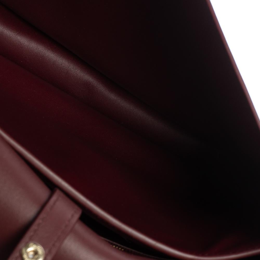 Women's Cartier Burgundy Leather Medium Must de Cartier Flap Bag