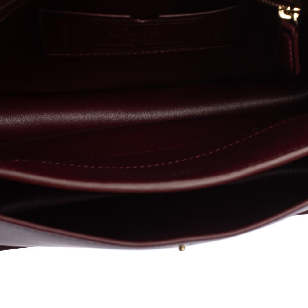 Cartier Burgundy Leather Medium Must de Cartier Flap Bag 1