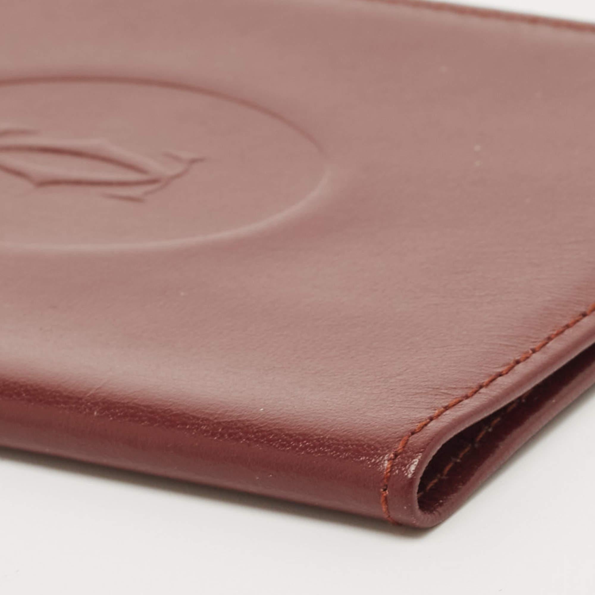 Agenda Must de Cartier en cuir bourgogne 6