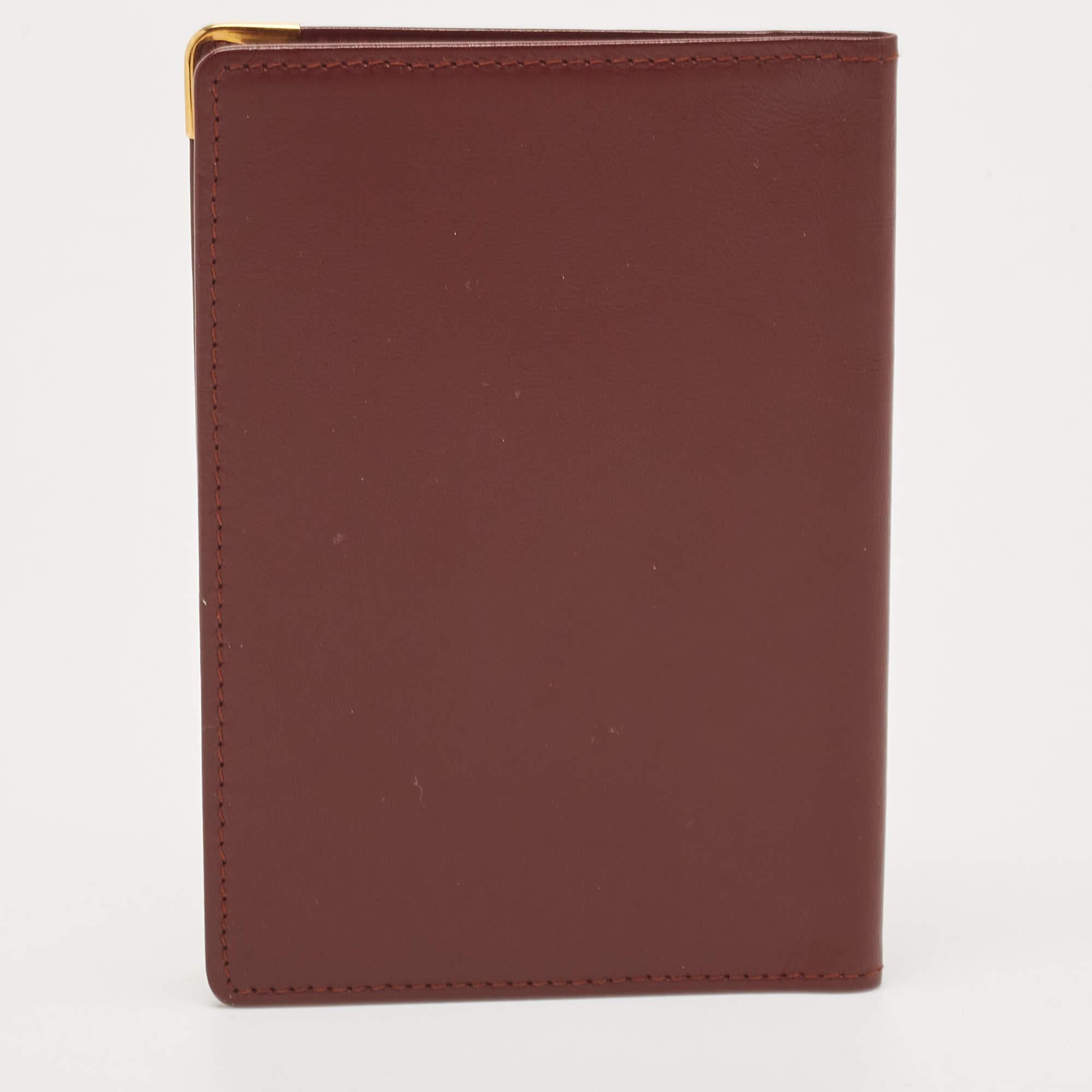  Agenda Must de Cartier en cuir bourgogne Pour femmes 