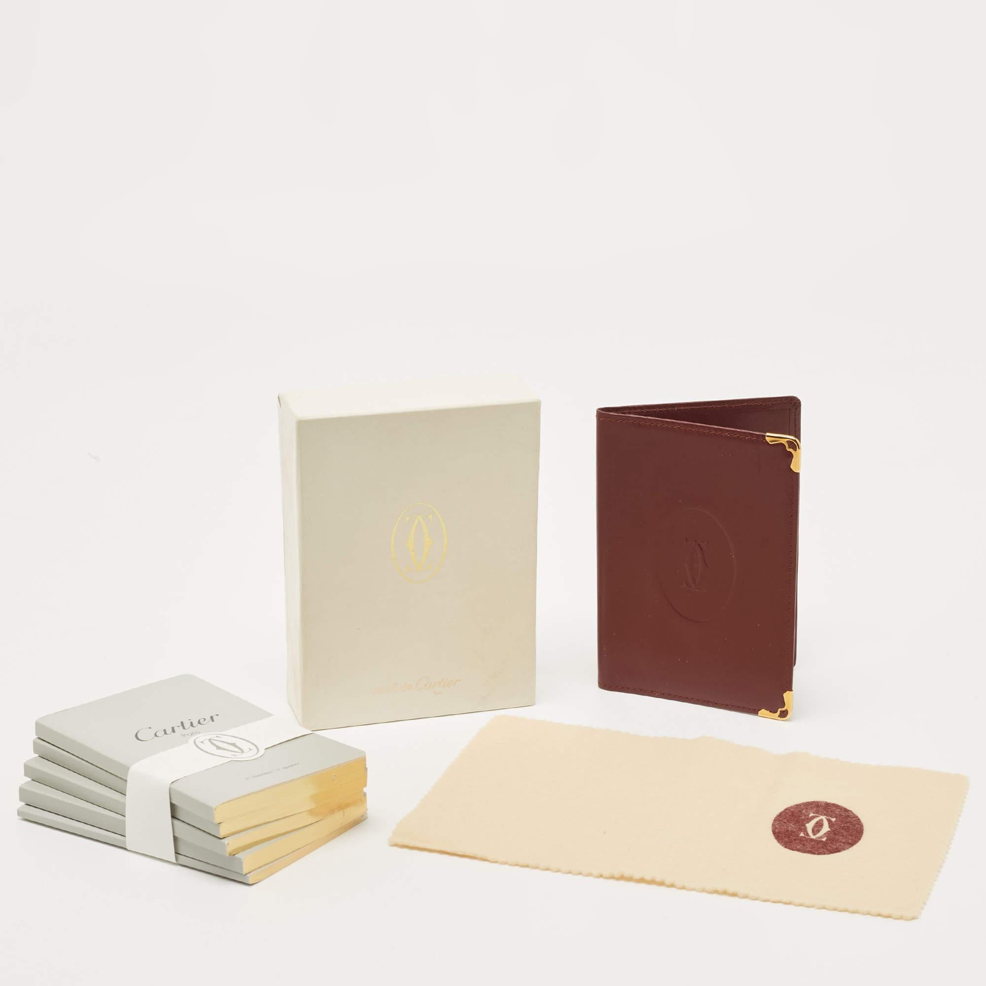 Agenda Must de Cartier en cuir bourgogne 2