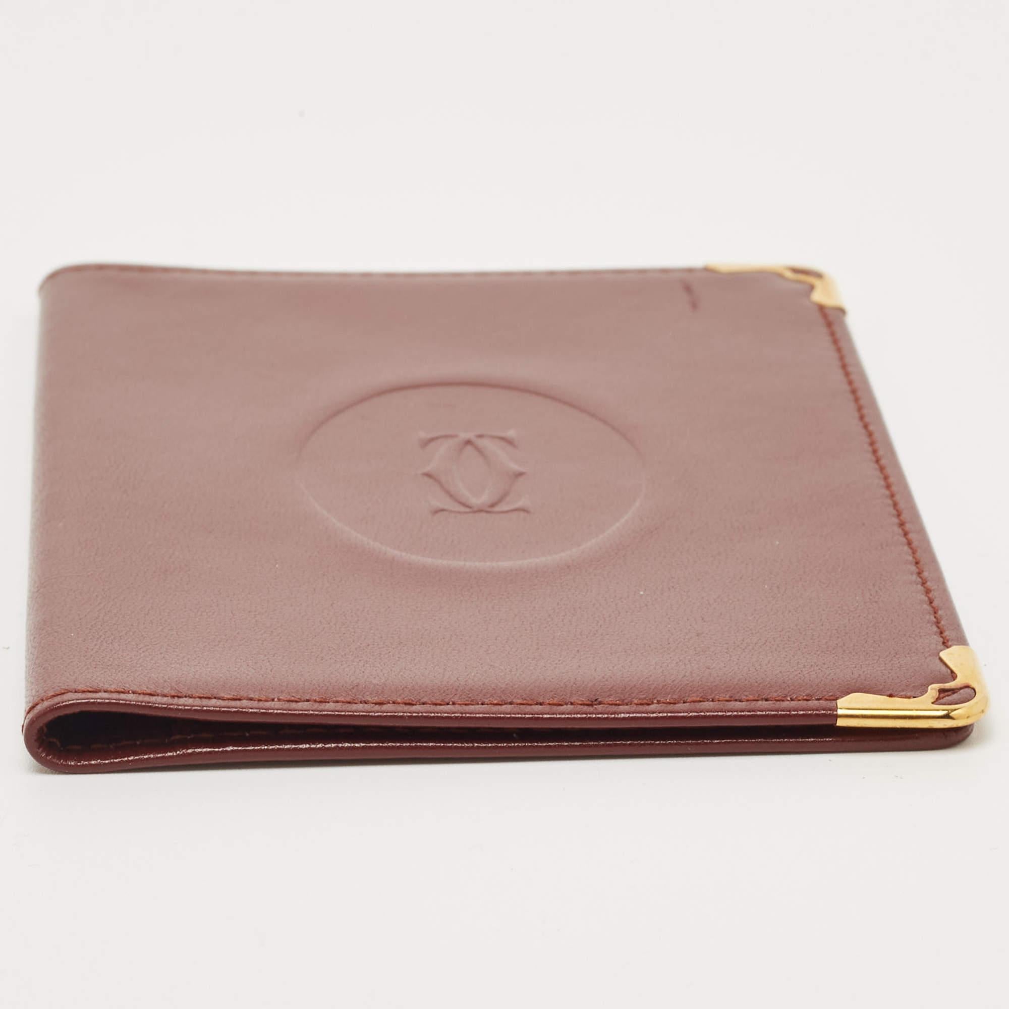 Agenda Must de Cartier en cuir bourgogne 3