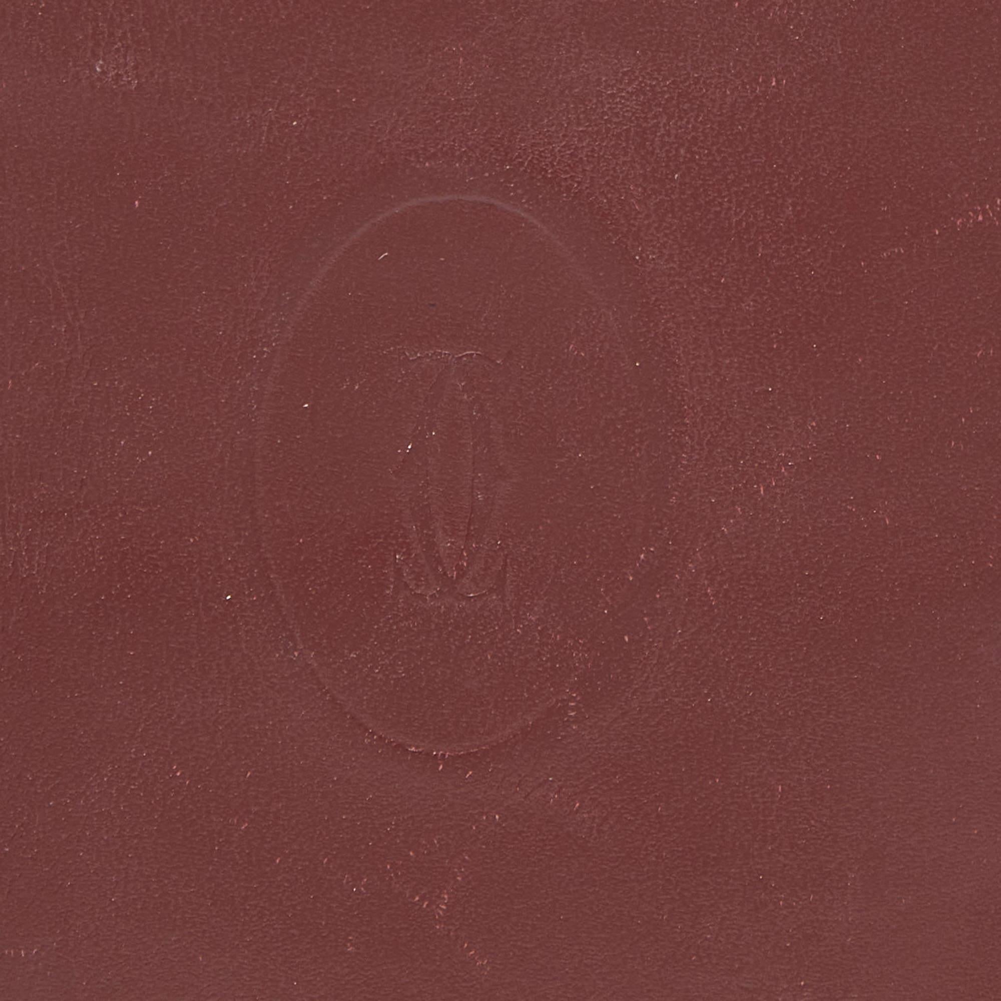 Cartier Burgundy Leather Must de Cartier Bifold Long Wallet 1