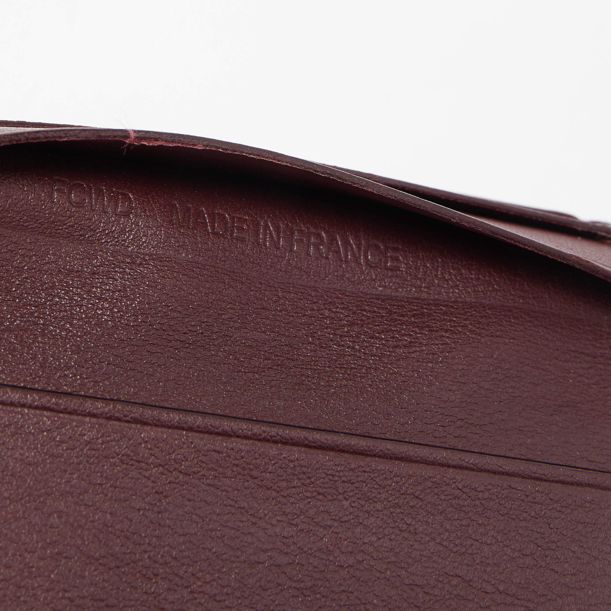Cartier Burgundy Leather Must De Cartier Card Holder For Sale 3