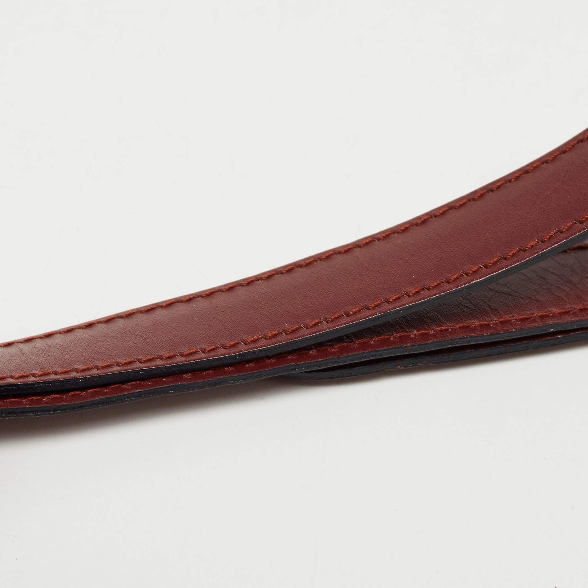 Cartier Burgundy Leather Must de Cartier Crossbody Bag For Sale 8