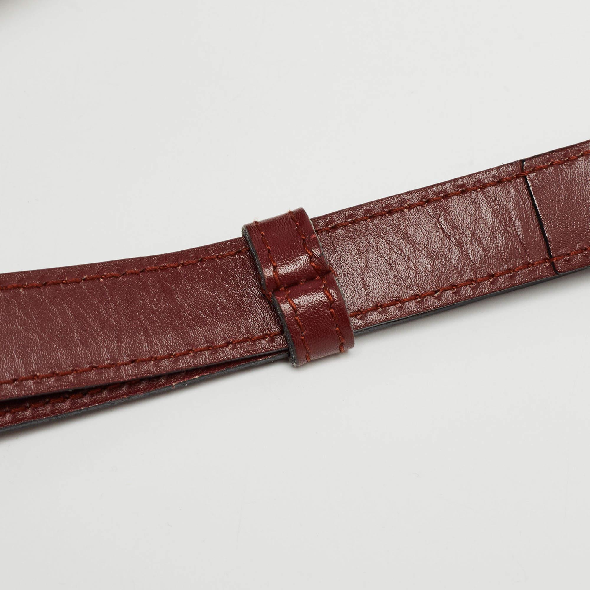 Cartier Burgundy Leather Must de Cartier Crossbody Bag For Sale 2