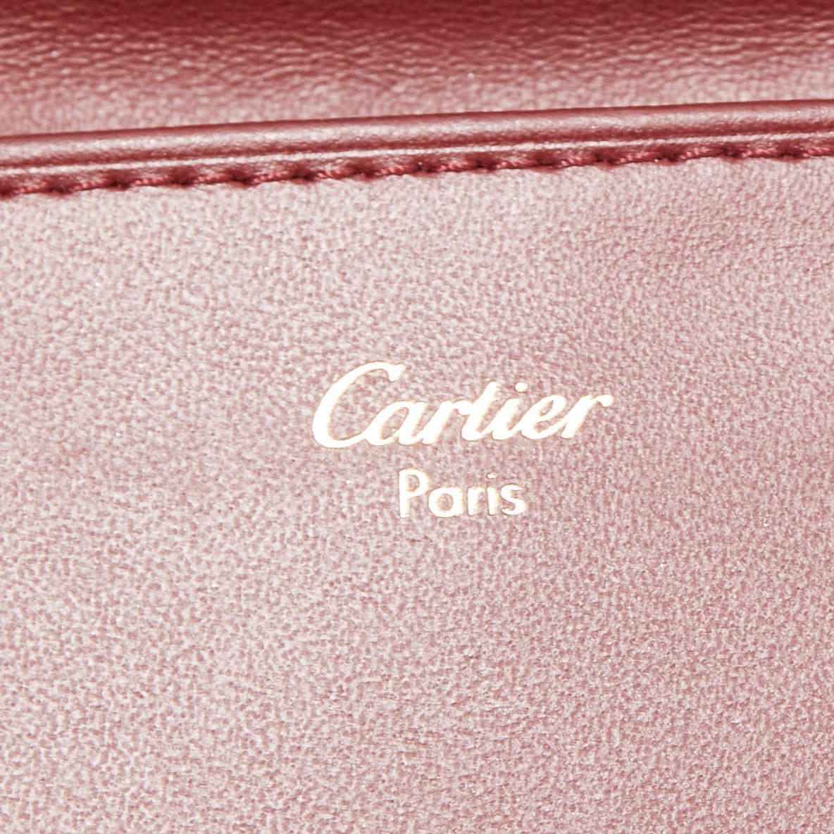 Cartier Burgundy Leather Must de Cartier Envelope Wallet 2