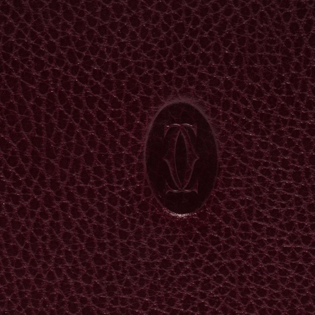 Women's Cartier Burgundy Leather Must de Cartier Passport Holder