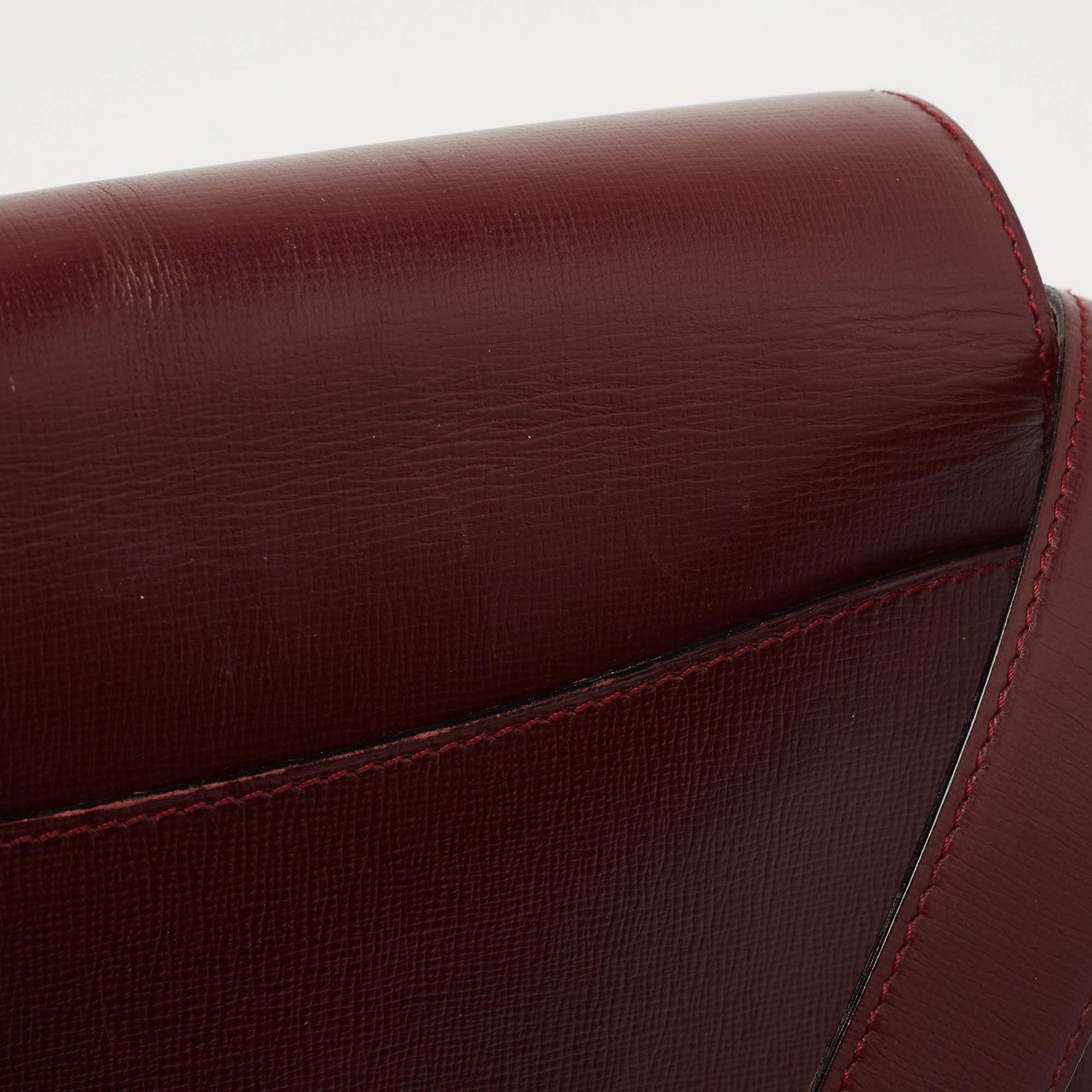 Cartier Burgundy Leather Must de Cartier Saddle Bag 8