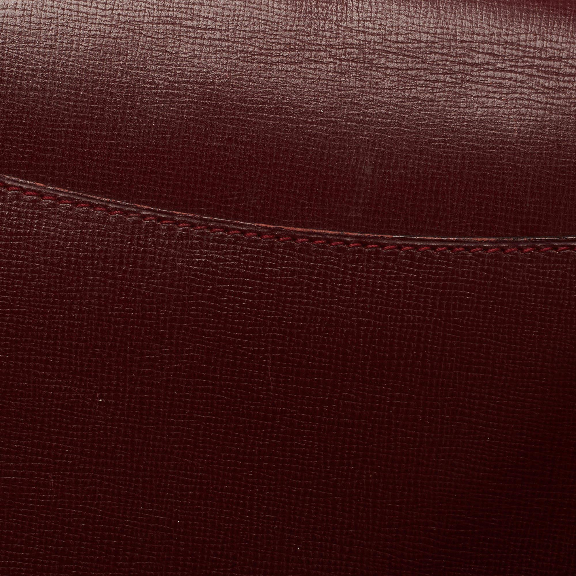 Cartier Burgundy Leather Must de Cartier Saddle Bag 9