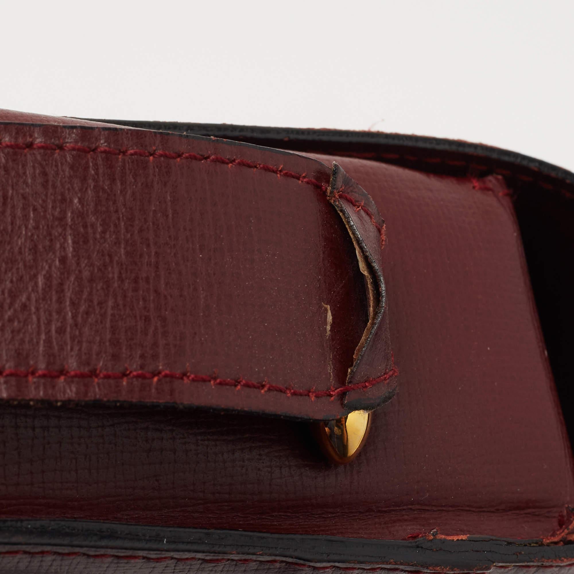 Cartier Burgundy Leather Must de Cartier Saddle Bag 10