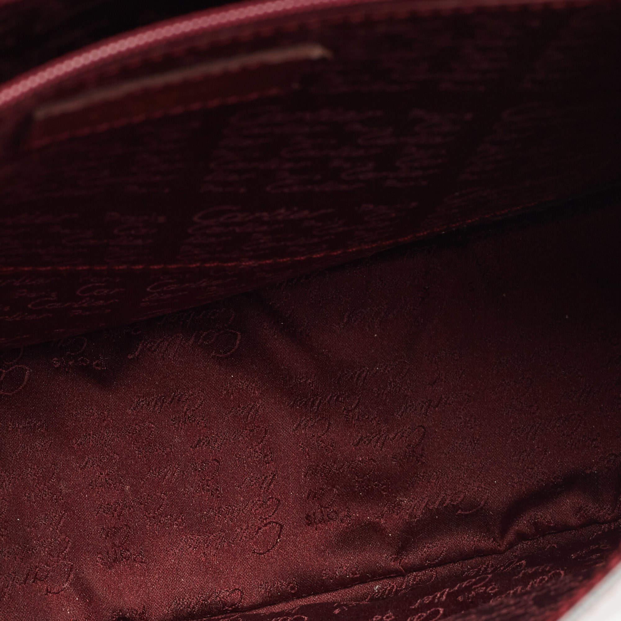 Cartier Burgundy Leather Must de Cartier Saddle Bag 5