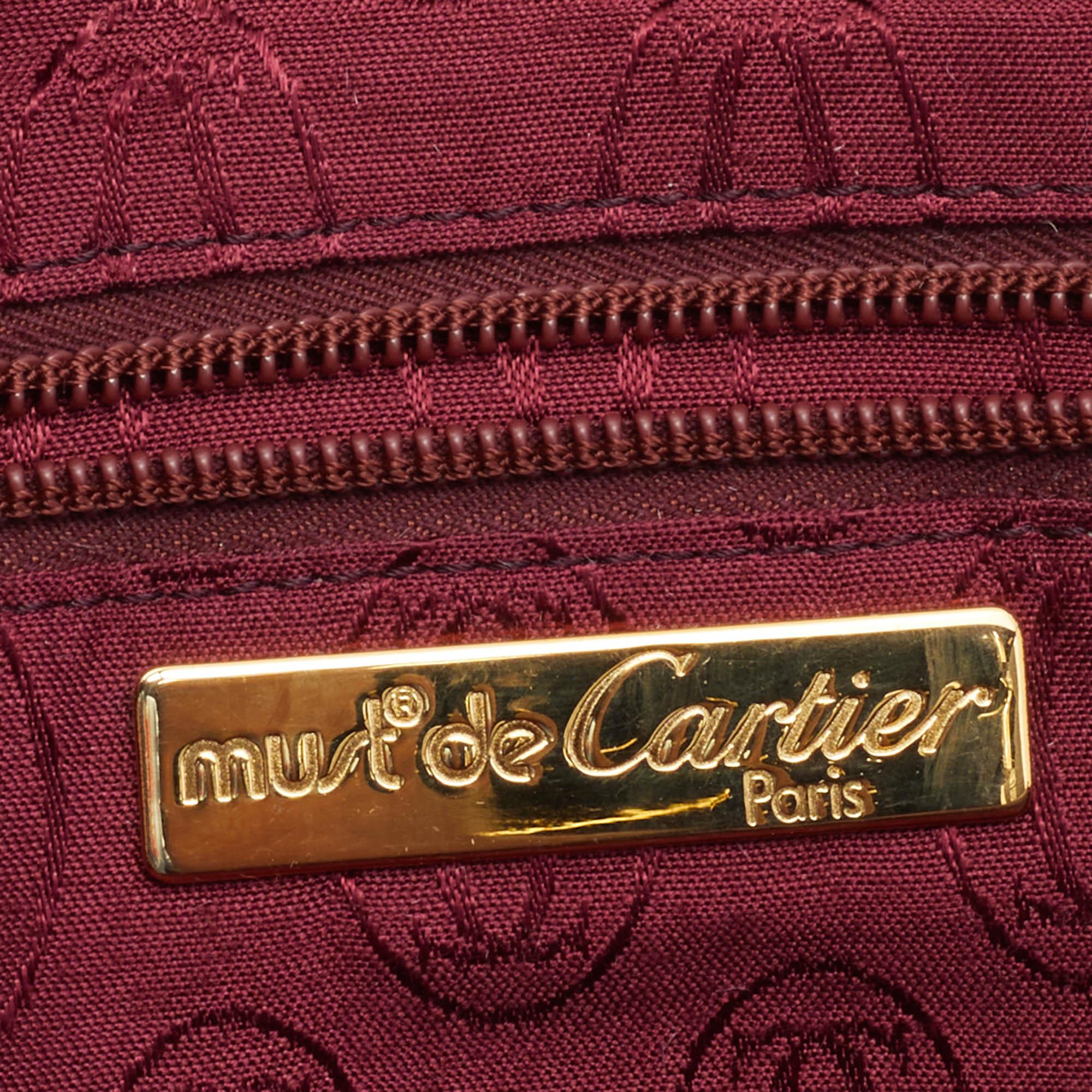 Cartier Burgundy Leather Must de Cartier Shoulder Bag 2