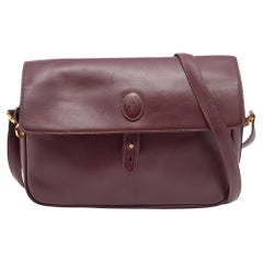 Cartier Burgundy Leather Must de Cartier Shoulder Bag