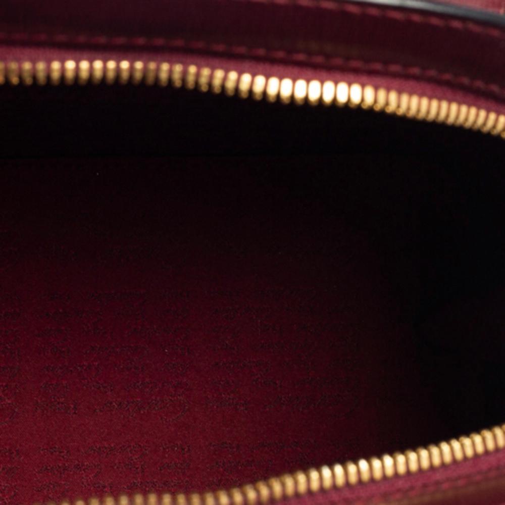 Cartier Burgundy Leather Rounder Tote Bag 6