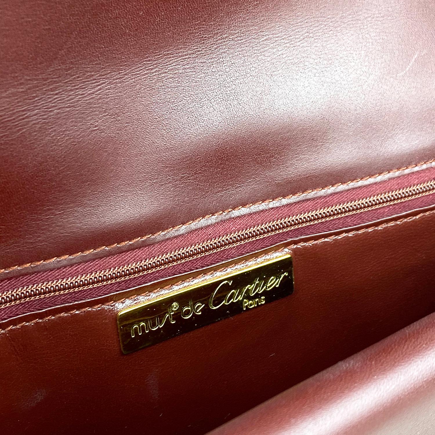 Cartier Burgundy Les Must De Crossbody Bag For Sale 2