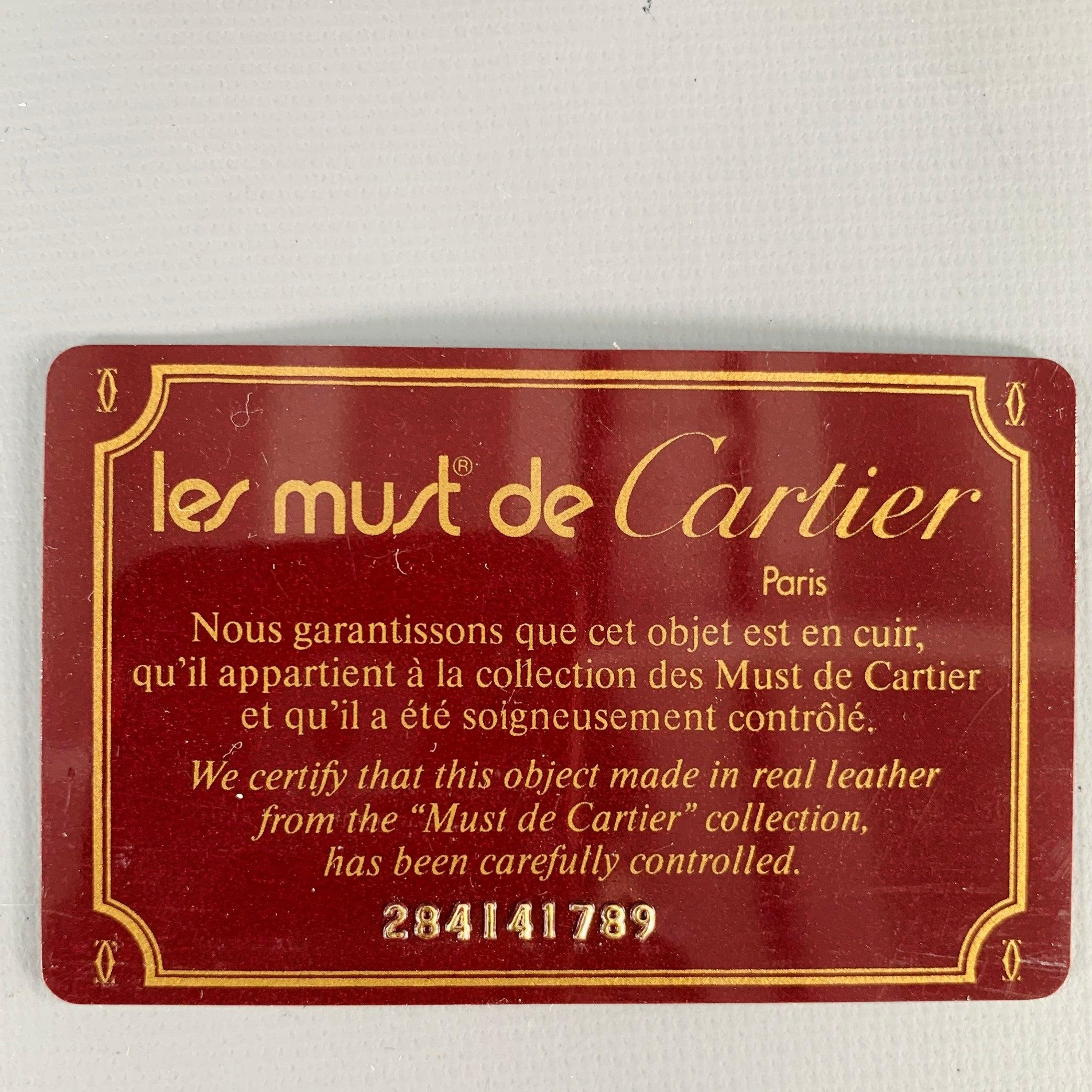 CARTIER Burgundy Logo Leather Wallet 1