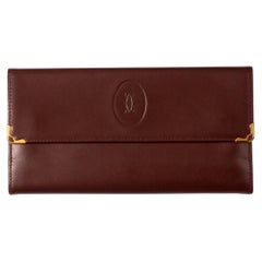 Cartier Burgundy Long Leather Wallet
