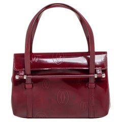 Cartier Burgundy Patent Leather Happy Birthday Cabochon Flap Bag