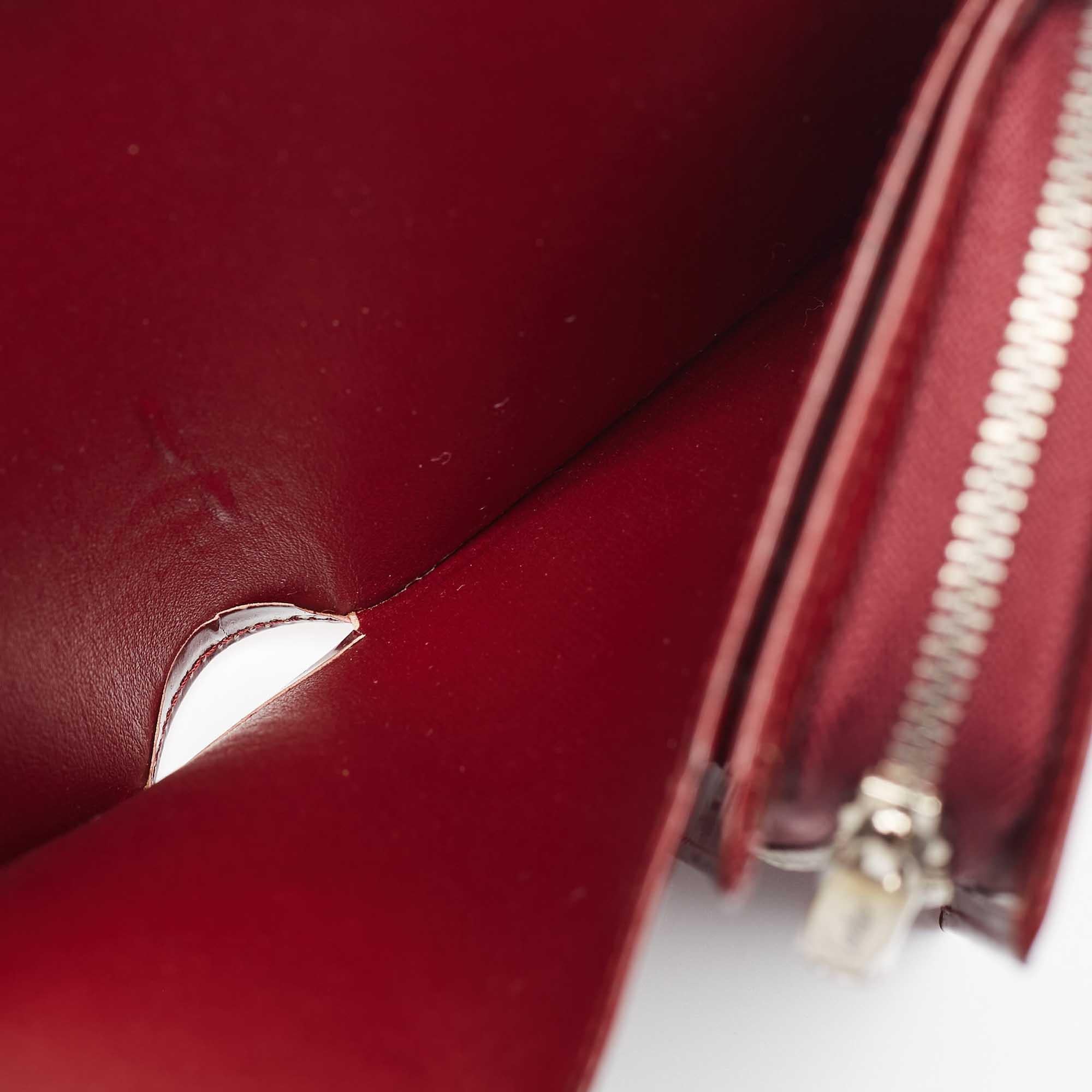 Brown Cartier Burgundy Patent Leather Happy Birthday Continental Wallet