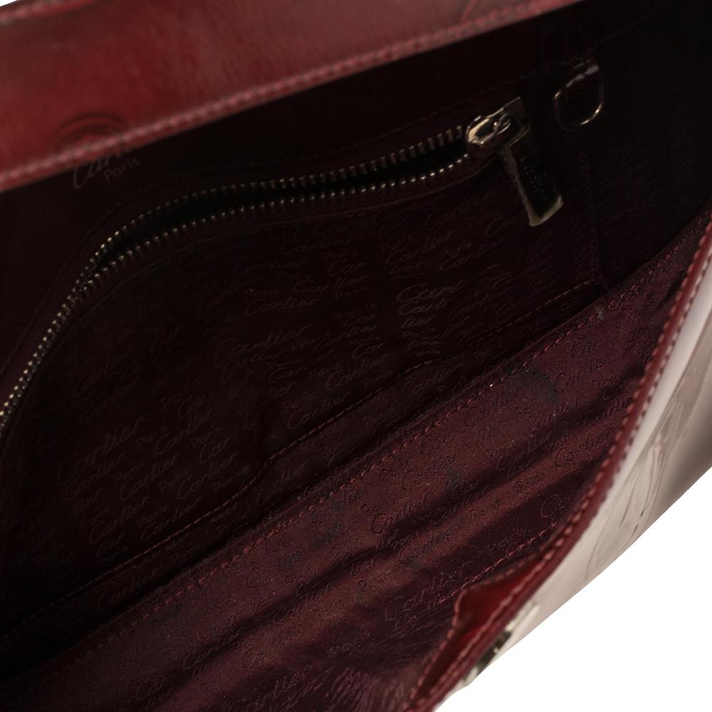 Cartier Burgundy Patent Leather Happy Birthday Shoulder Bag 2