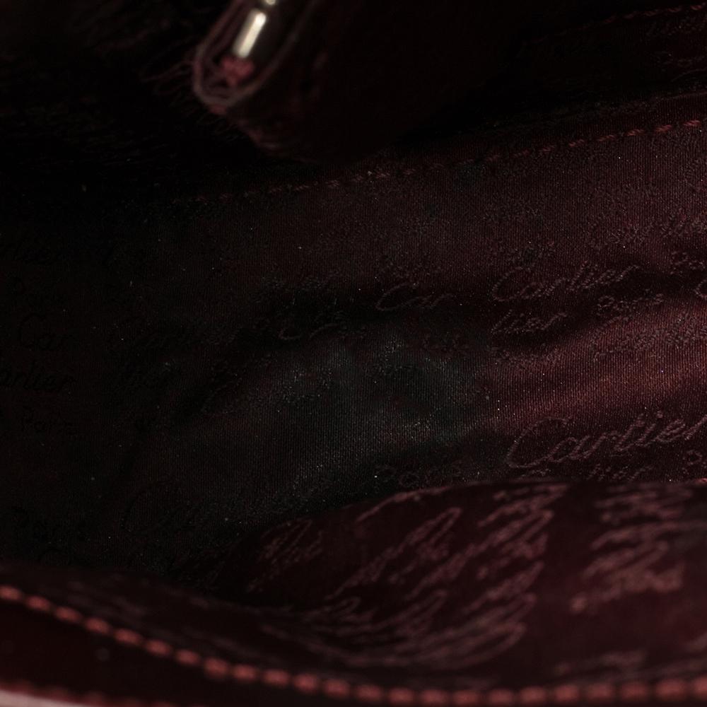 Cartier Burgundy Patent Leather Happy Birthday Shoulder Bag 3