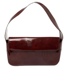 Cartier Burgundy Patent Leather Happy Birthday Shoulder Bag