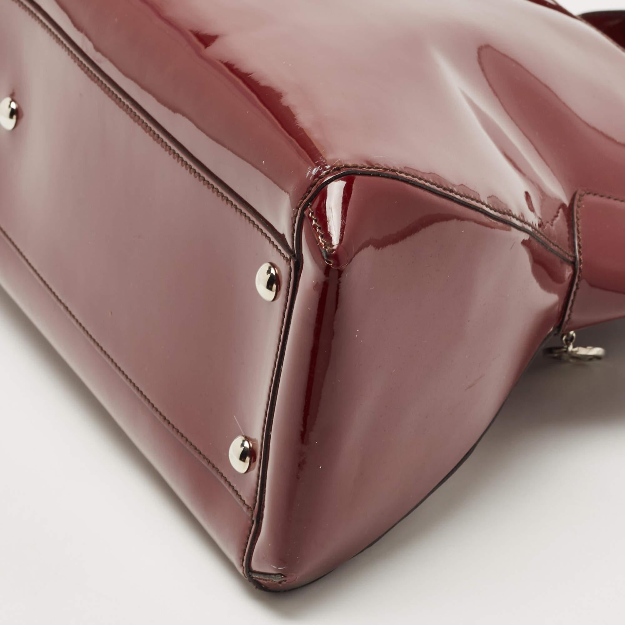 Cartier Burgundy Patent Leather Large Marcello de Cartier Bag 6