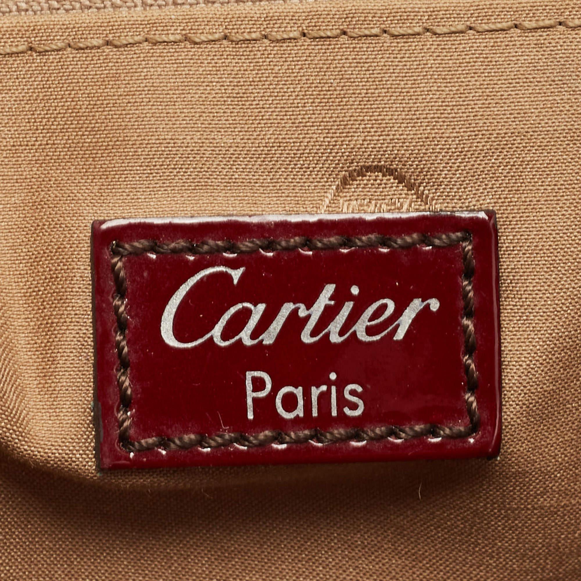 Cartier Burgundy Patent Leather Large Marcello de Cartier Bag 8