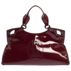 Cartier Burgundy Patent Leather Medium Marcello de Cartier Bag