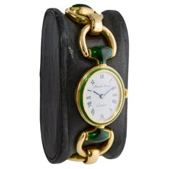Cartier by Bueche Girod Yellow Gold Enamel Manual Wind Watch, circa 1970s