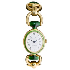 Cartier by Bueche Girod Yellow Gold Enamel Manual Wind Watch, circa 1970s