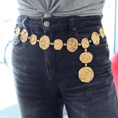 CARTIER by Lisa Sotilis 1969 Collier ceinture Jacqueline Kennedy  Or 18Kt Vermeil