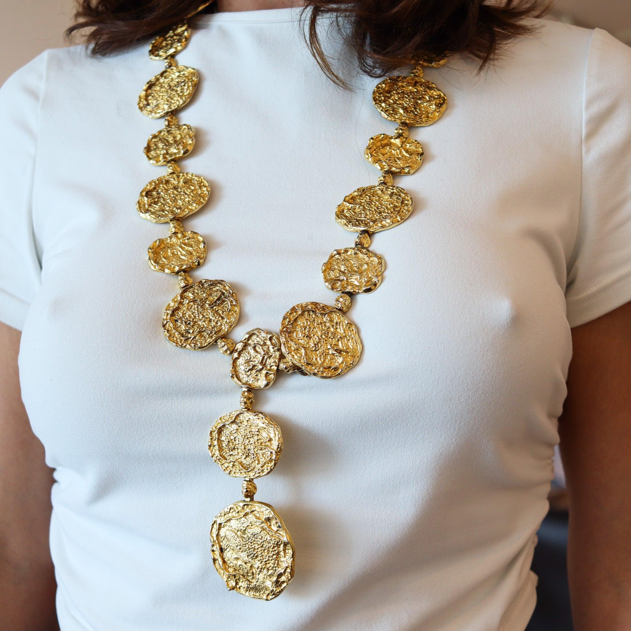 CARTIER by Lisa Sotilis 1969 Cinturón-Collar Jacqueline Kennedy  Oro Vermeil de 18 quilates Modernista en venta