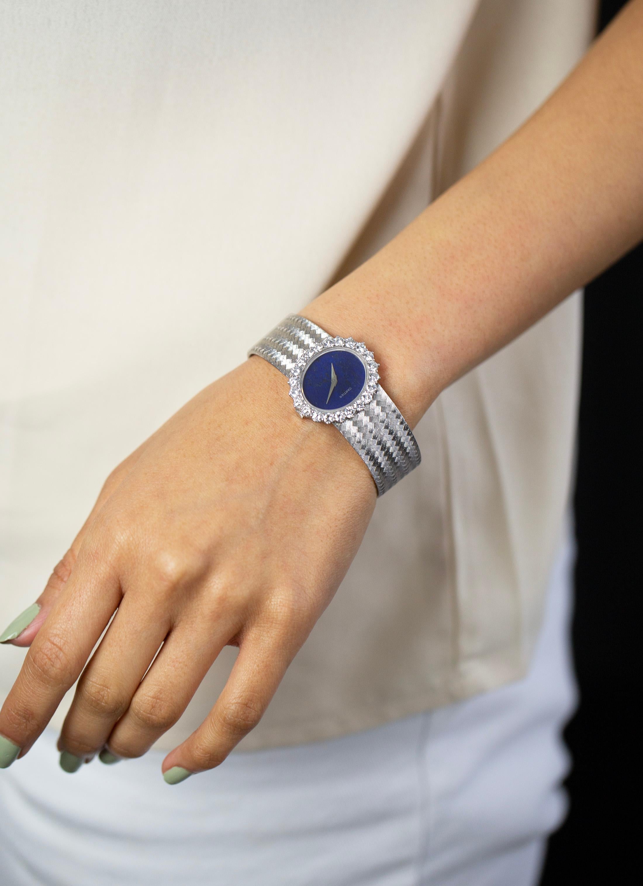 cartier lapis lazuli watch