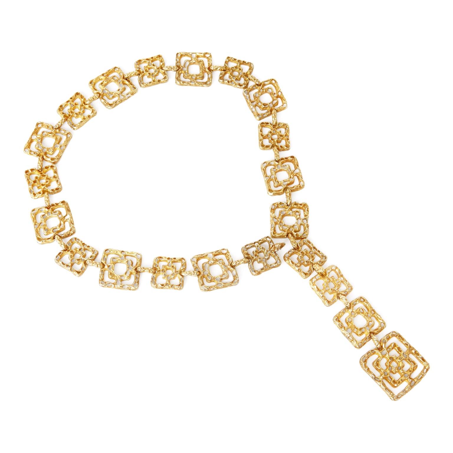 Cartier Ceinture ou collier « byzantine » en or vermeil, signé, vers 1970 en vente 8