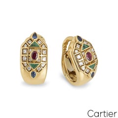 Orecchini Cartier Byzantine Diamond Multi Gem Clip