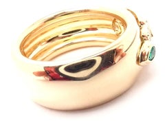 Anello a fascia in oro giallo Cartier Byzantine Diamond Ruby Emerald