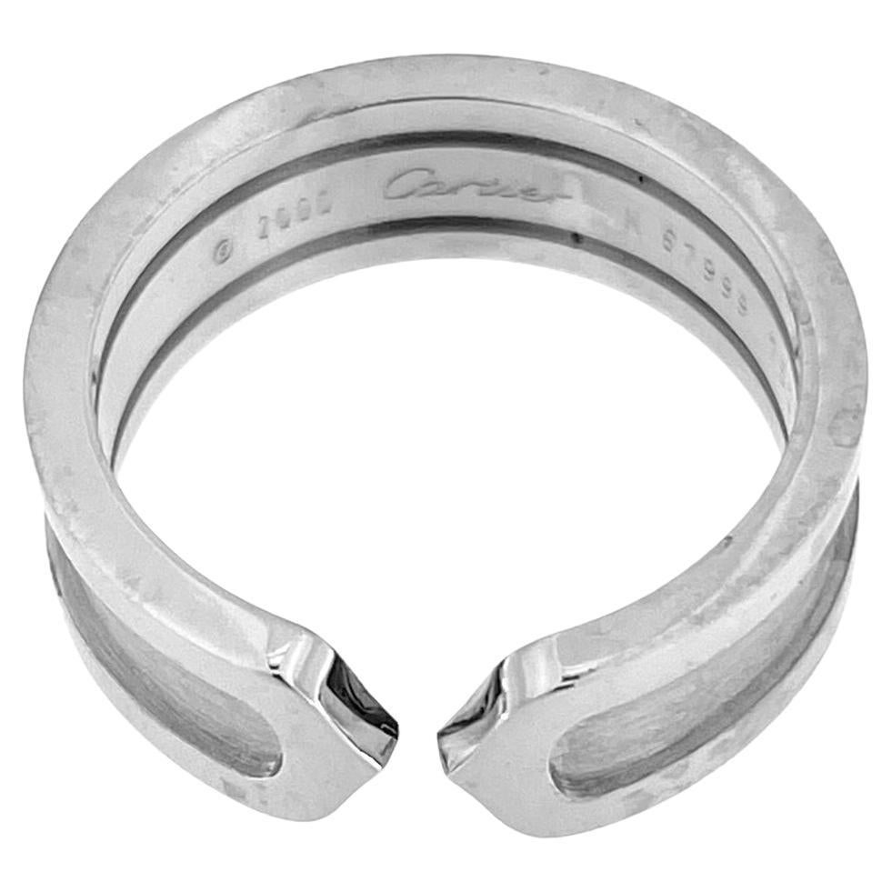 Cartier C Collection Ring 18 karat White Gold For Sale