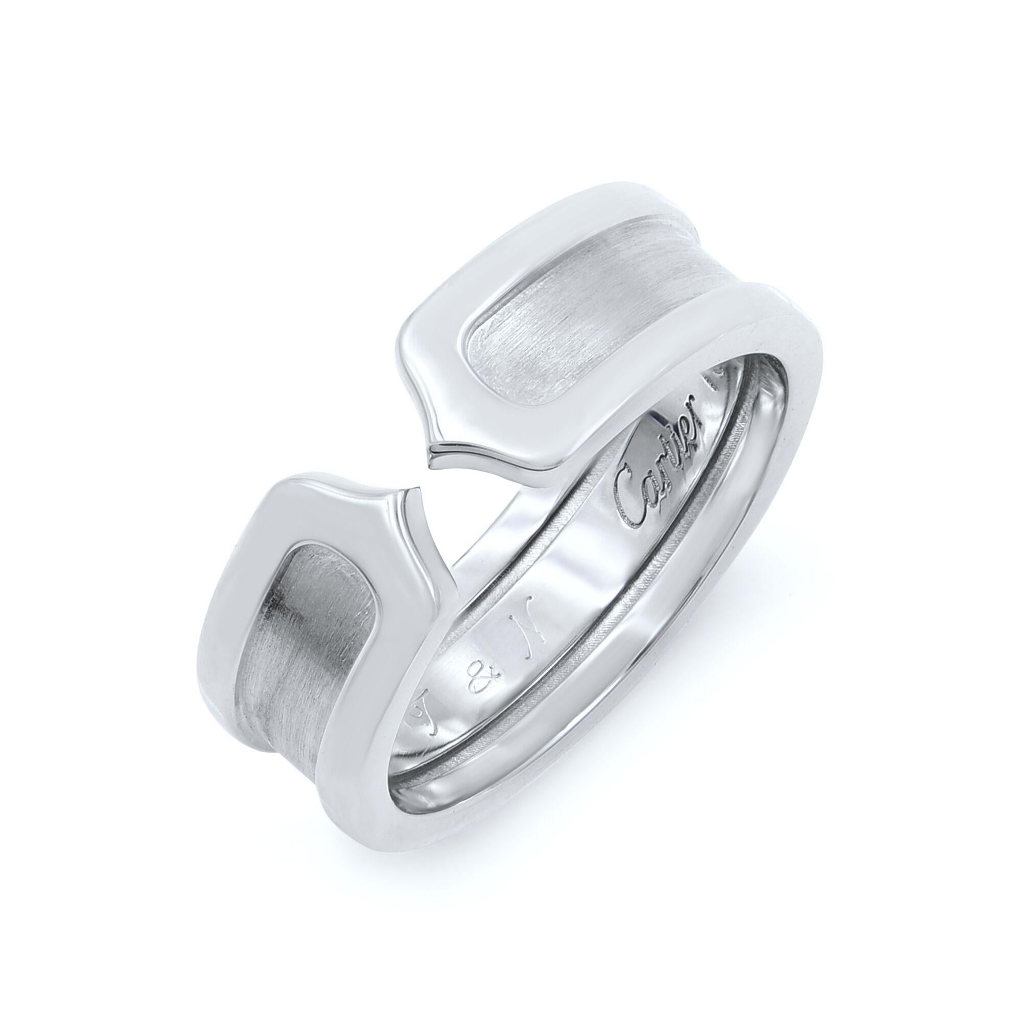 Modern Cartier C Collection Ring 18K White Gold