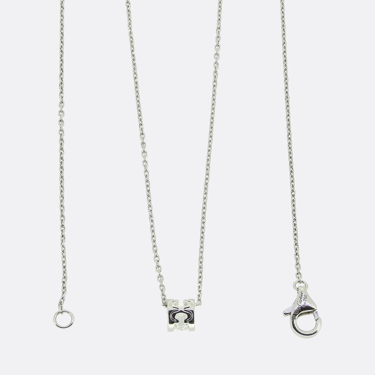 Taglio brillante C.C. di Cartier 0,26 carati Collana con diamanti in vendita