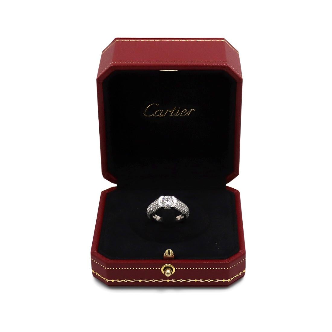 Women's or Men's Cartier 'C de Cartier' 1.02ct Diamond Engagement Ring